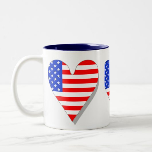 I Love America Heart Flag Mok (Links)