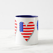 I Love America Heart Flag Mok (Center)