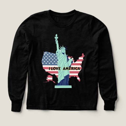 I Love America – Liberty & Pride T-shirt (Voorkant)
