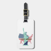 I Love America – Liberty & Pride T-shirt Bagagelabel (Voorkant verticaal)