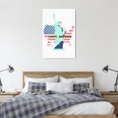 I Love America – Liberty & Pride T-shirt Canvas Afdruk (Insitu (Slaapkamer))