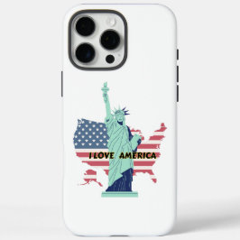I Love America – Liberty & Pride T-shirt iPhone 16 Pro Max Hoesje