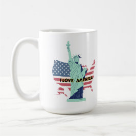 I Love America – Liberty & Pride T-shirt Koffiemok