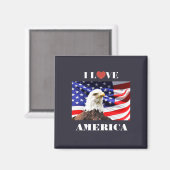 I Love America Magneet (Voorkant / Achterkant)