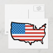 I Love America - United States Flag Briefkaart (Voorkant / Achterkant)