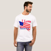 I Love America USA Patriotic American Flag Tshirt (Voorkant volledig)