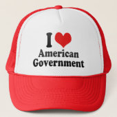 I Love American Government Trucker Pet (Voorkant)