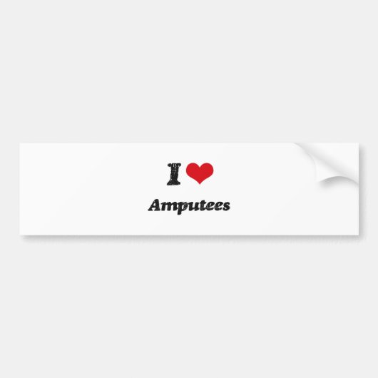 I Love Amputs Bumpersticker (Voorkant)