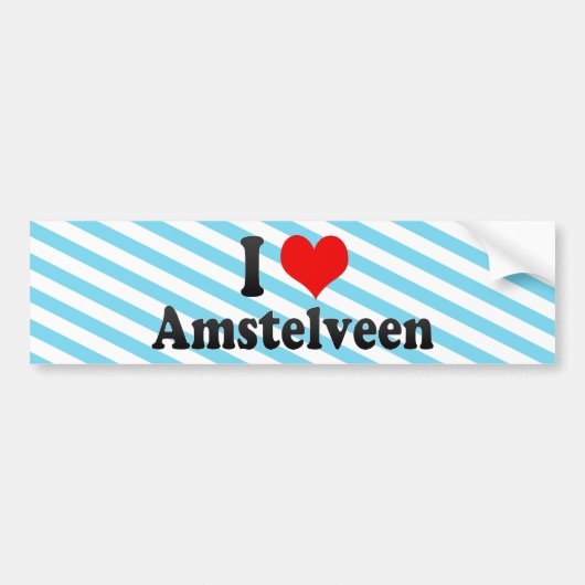 I Love Amstelveen, Netherlands Bumpersticker (Voorkant)