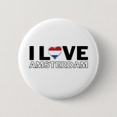 I LOVE AMSTERDAM - For real Amsterdam! Ronde Button 5,7 Cm (Voorkant)