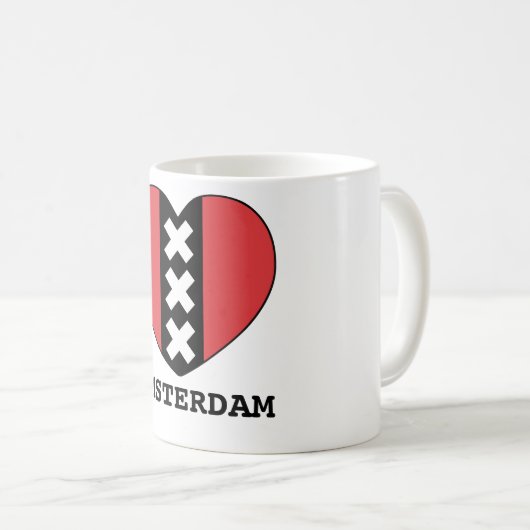 I LOVE AMSTERDAM mok By Amsterdamned (Voorkant rechts)
