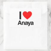 i love anaya rechthoekige sticker (Tas)