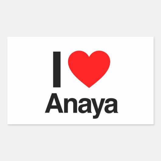 i love anaya rechthoekige sticker (Voorkant)