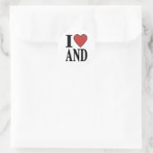 I Love Andorra Ronde Sticker (Tas)