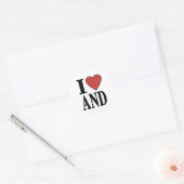 I Love Andorra Ronde Sticker (Envelop)