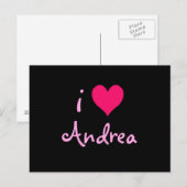 I Love Andrea Briefkaart (Voorkant / Achterkant)