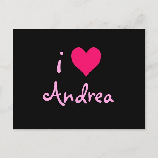 I Love Andrea Briefkaart (Voorkant)