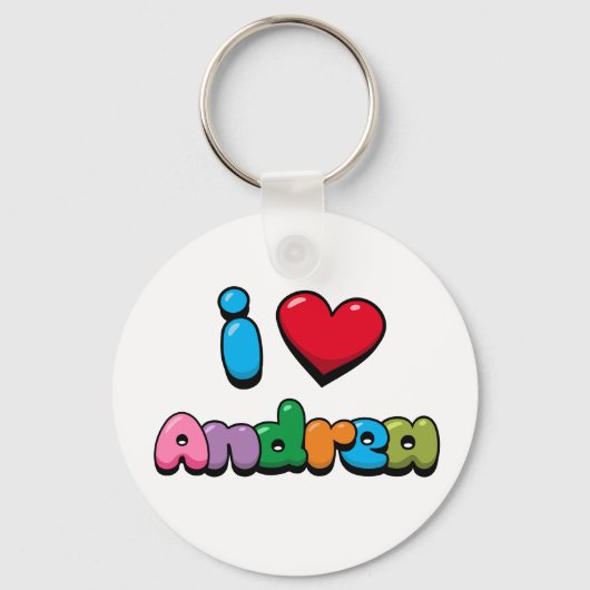 I Love Andrea Sleutelhanger (Voorkant)