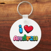 I Love Andrea Sleutelhanger (Achterkant)