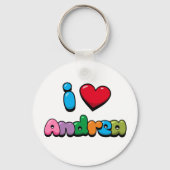 I Love Andrea Sleutelhanger (Achterkant)