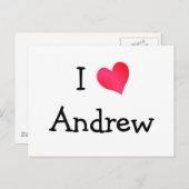 I Love Andrew Briefkaart (Voorkant / Achterkant)