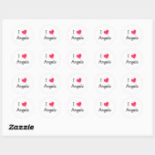 I Love Angels Ronde Sticker (Vel)