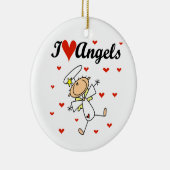I Love Angels T-shirts and Gifts Keramisch Ornament (Rechts)