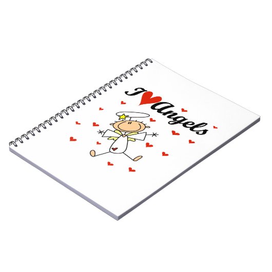 I Love Angels T-shirts and Gifts Notitieboek (Linkerzijde)