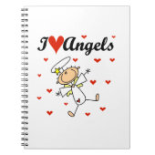 I Love Angels T-shirts and Gifts Notitieboek (Voorkant)