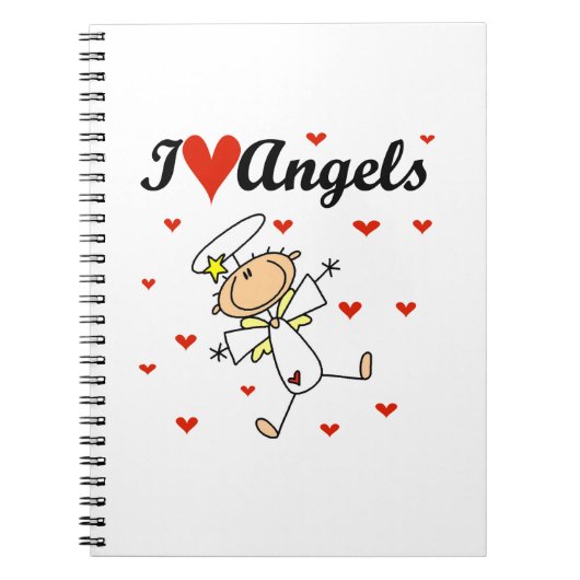 I Love Angels T-shirts and Gifts Notitieboek (Voorkant)