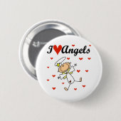 I Love Angels T-shirts and Gifts Ronde Button 5,7 Cm (Voorkant /achterkant)