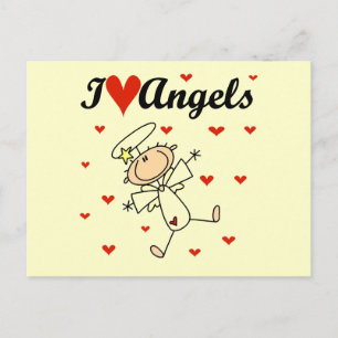 I Love Angels T-shirts en cadeaus Briefkaart