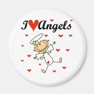 I Love Angels T-shirts en cadeaus Magneet