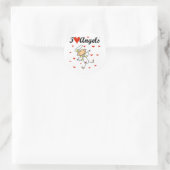 I Love Angels T-shirts en geschenken Ronde Sticker (Tas)