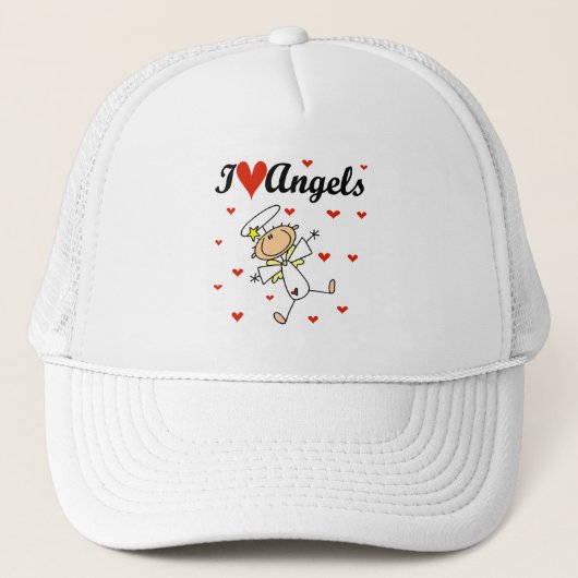 I Love Angels T-shirts en geschenken Trucker Pet (Voorkant)