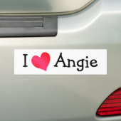 I Love Angie Bumpersticker (Op auto)