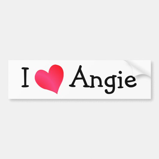 I Love Angie Bumpersticker (Voorkant)