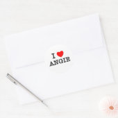I Love Angie Ronde Sticker (Envelop)
