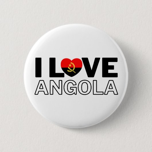 I LOVE ANGOLA - For real Angolans. Ronde Button 5,7 Cm (Voorkant)