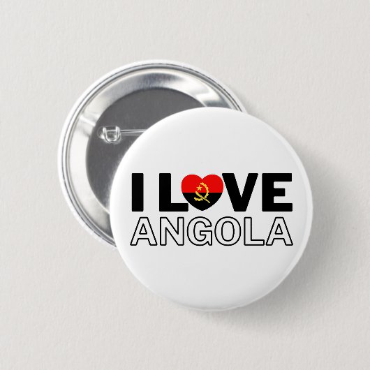 I LOVE ANGOLA - For real Angolans. Ronde Button 5,7 Cm (Voorkant /achterkant)