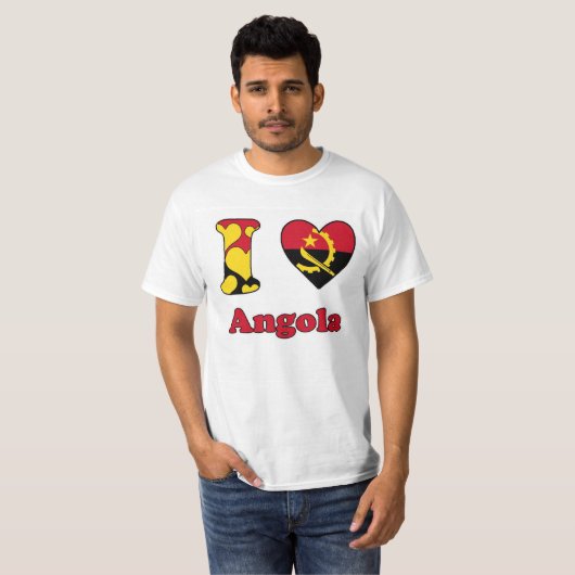 I love Angola T-shirt (Voorkant volledig)