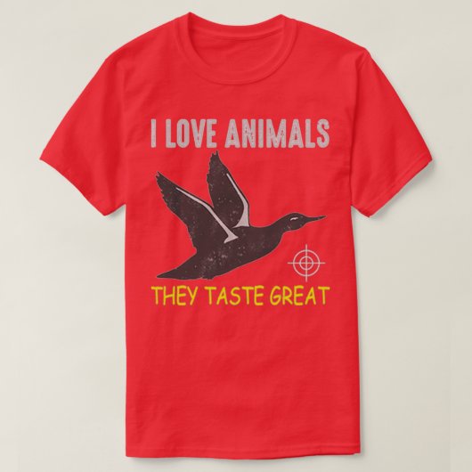 I love animal they taste great t-shirt (Design voorkant)