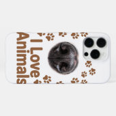 I Love Animals iPhone 16 Pro Max Hoesje (Achterkant horizontaal)