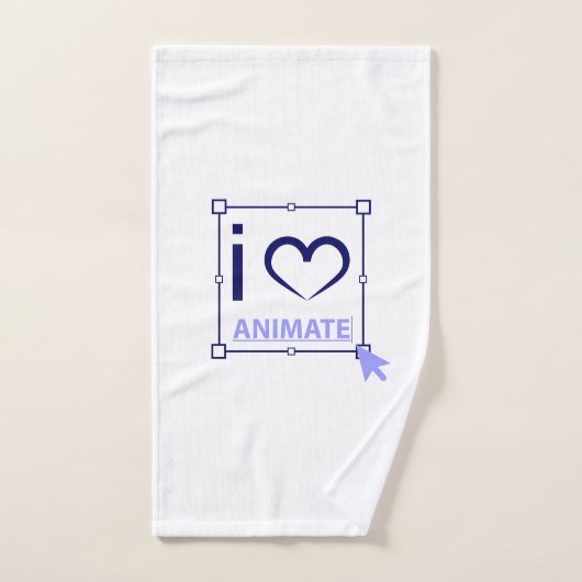 I Love Animate Bad Handdoek (Handdoek)