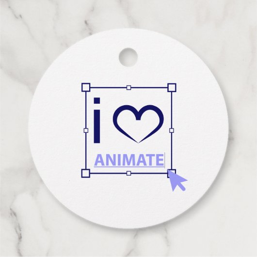 I Love Animate Bedankjes Labels (Achterkant)