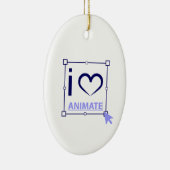 I Love Animate Keramisch Ornament (Rechts)
