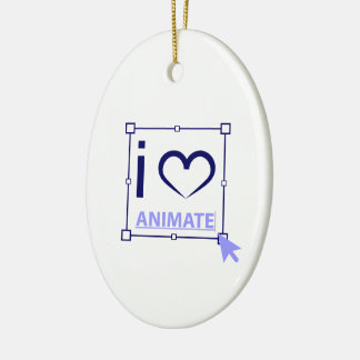 I Love Animate Keramisch Ornament