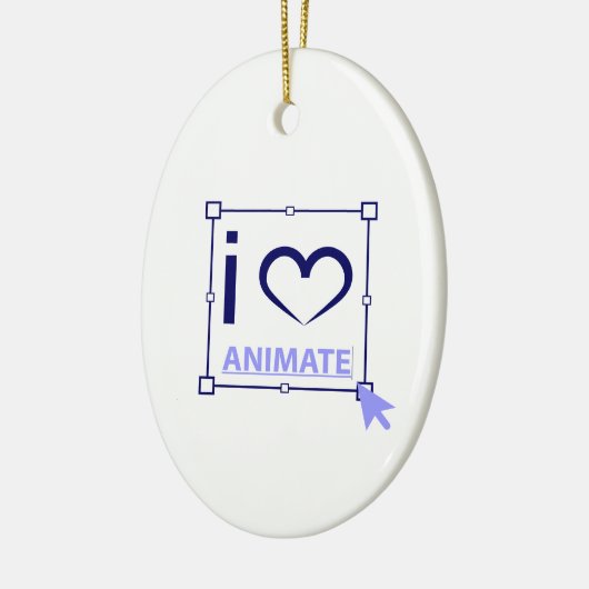 I Love Animate Keramisch Ornament (Links)