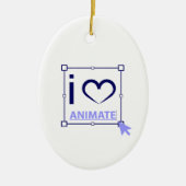 I Love Animate Keramisch Ornament (Voorkant)