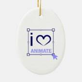 I Love Animate Keramisch Ornament (Achterkant)